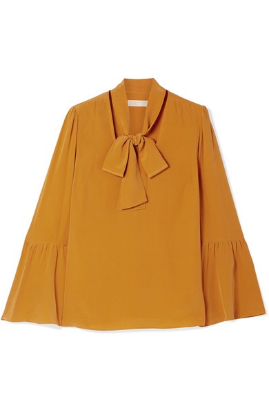 Pussy-bow silk crepe de chine blouse | NET-A-PORTER (US)