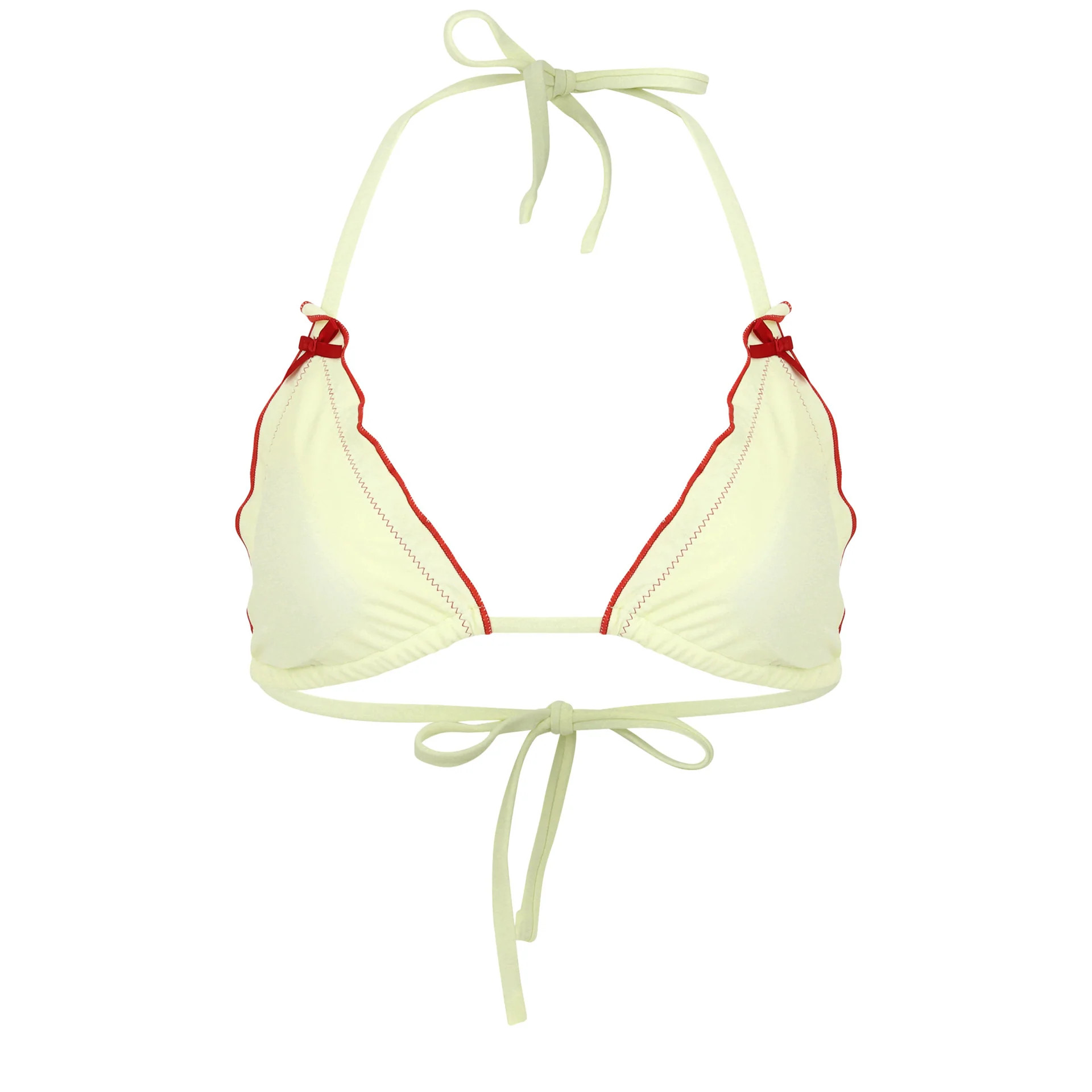 Bows Top - Cream with cherry bows | Sienna Swim