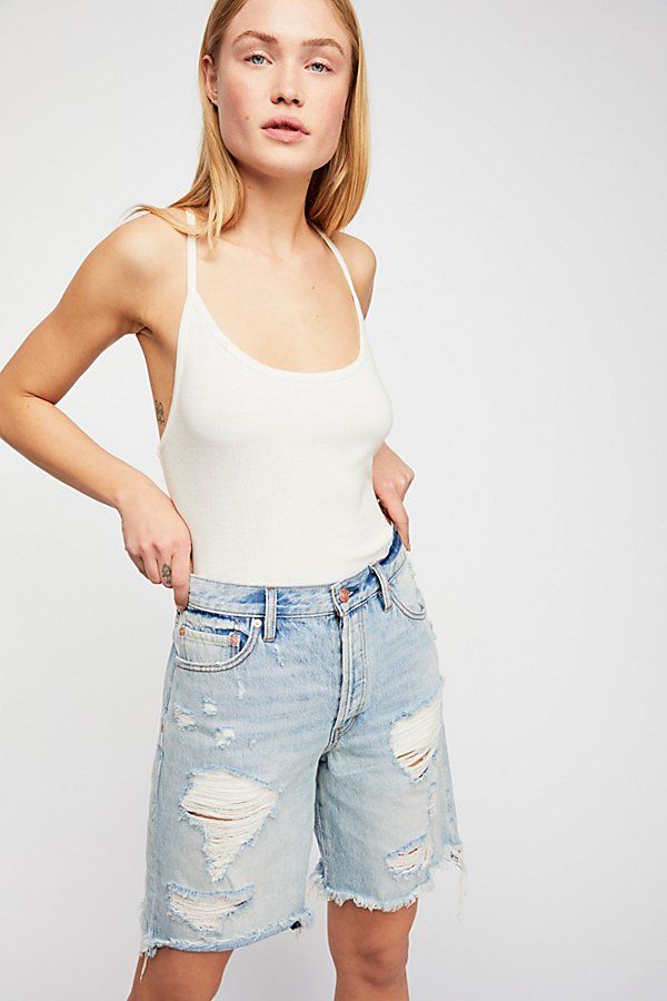 Heartbreaker Long Jean Shorts by We The Free at Free People Denim | Free People (Global - UK&FR Excluded)