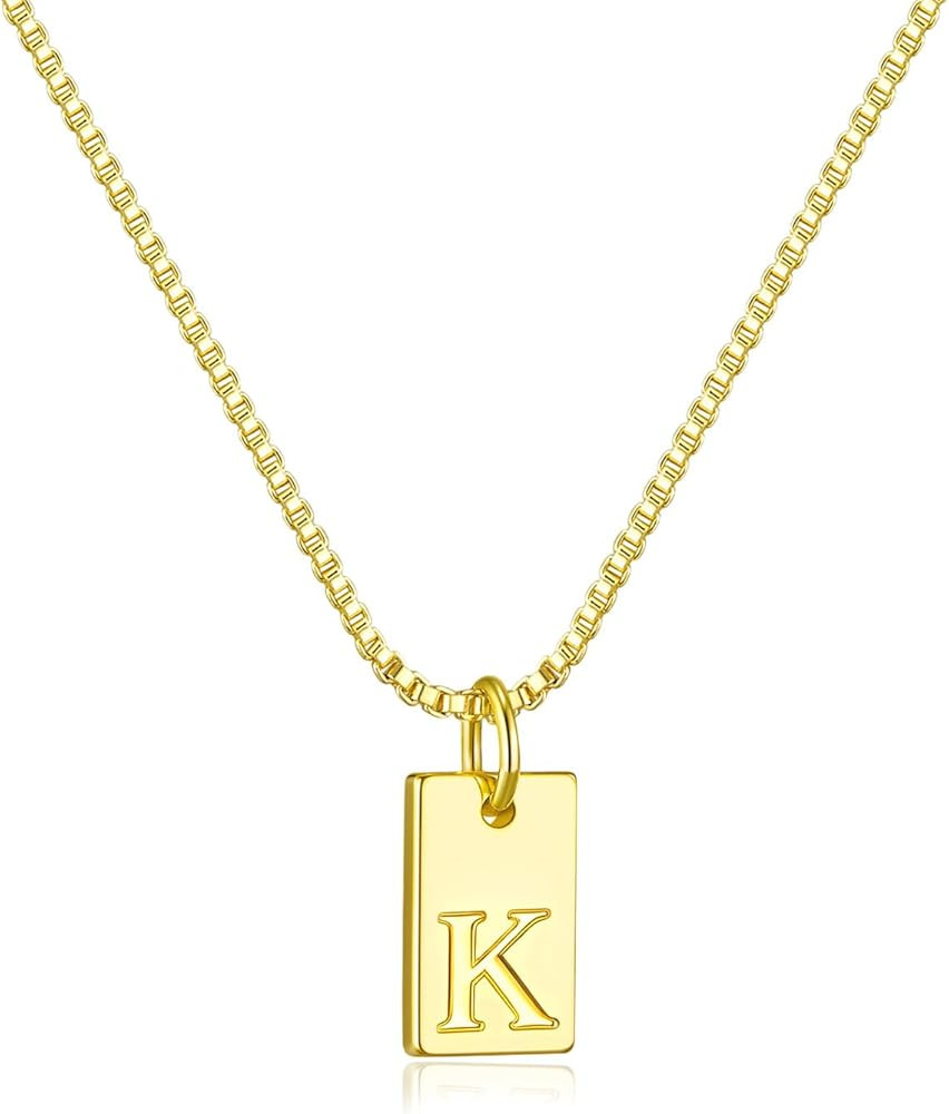 Initial Necklaces for Women 14K Gold Plated Letter Necklace Dainty Waterproof Pendant Necklace Pe... | Amazon (US)