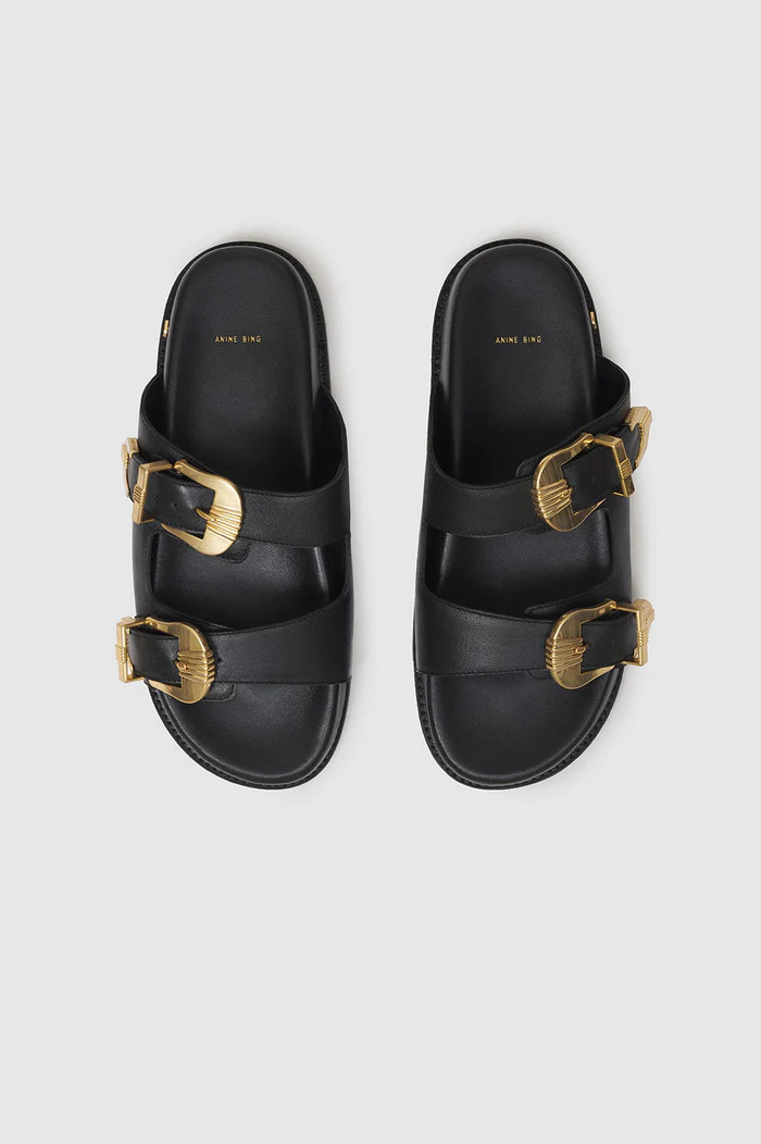 Waylon Slides - Black | Anine Bing