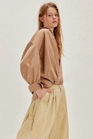 Sabine Striped Articulated Shirt | Free People (Global - UK&FR Excluded)