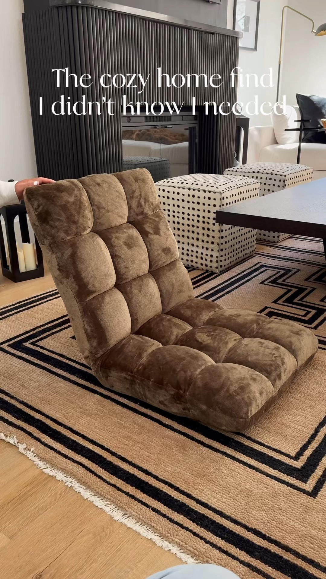 Comment COZY HOME and I'll send you the link! 🖤

This floor chair is one of those finds that's way more versatile than I expected. Whether you're reading, gaming, working from your laptop, watching a movie, or just need extra seating, this is such a good one to have around.

I also love that it folds away when you're not using it, making it perfect for smaller spaces, dorm rooms, bedrooms, playrooms, or apartments. 🏡✨

#amazonfinds #homefinds #cozyhome #apartmentfinds #homedecor