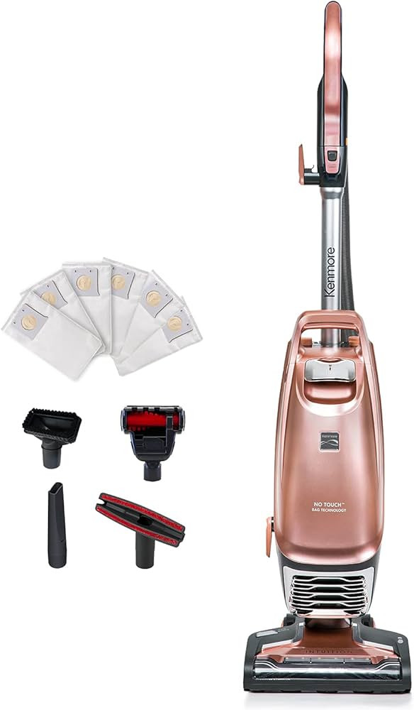 Kenmore BU4050 Intuition Bagged Upright Vacuum, liftup Cleaner with Hair Eliminator brushroll, pet Handi-Mate for Carpet, Hard Floor, Rose Gold | Amazon (US)