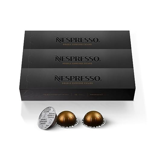Nespresso Capsules Vertuo, Double Espresso Chiaro, Medium Roast Espresso Coffee, 30-Count Coffee Pods, Brews 2.7oz. | Amazon (US)