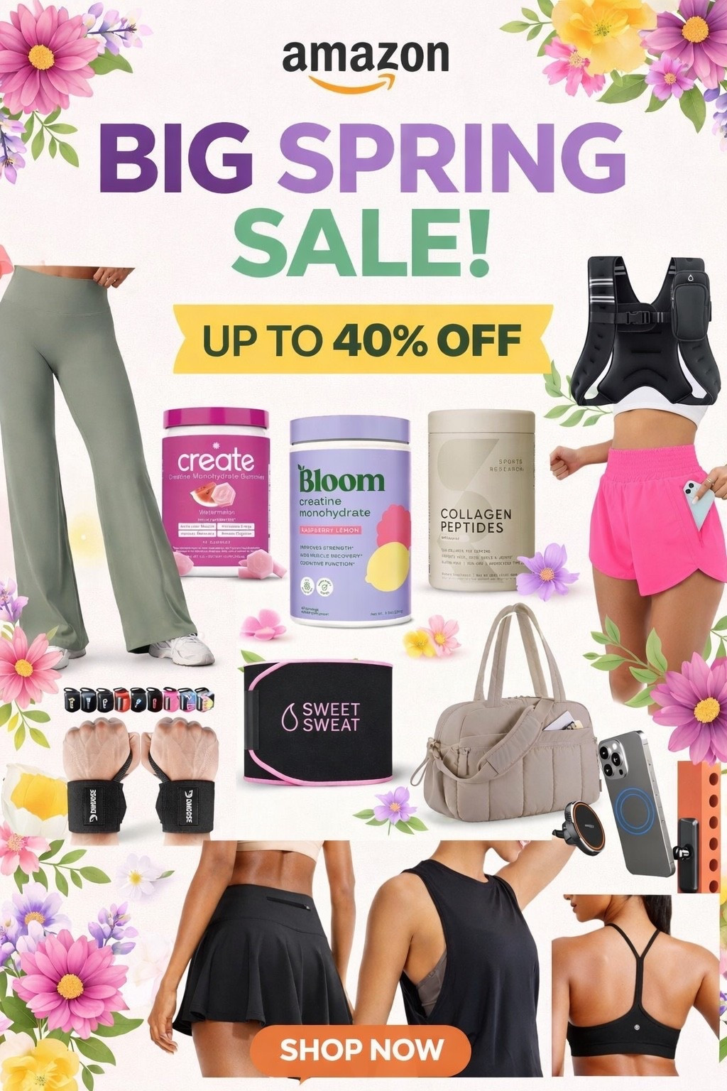 Fitness gear on the BIG spring sale 🌺🌸🔗👀👀👀👀👀 
@amazon 
#momfinds #amazonfinds #springsale 