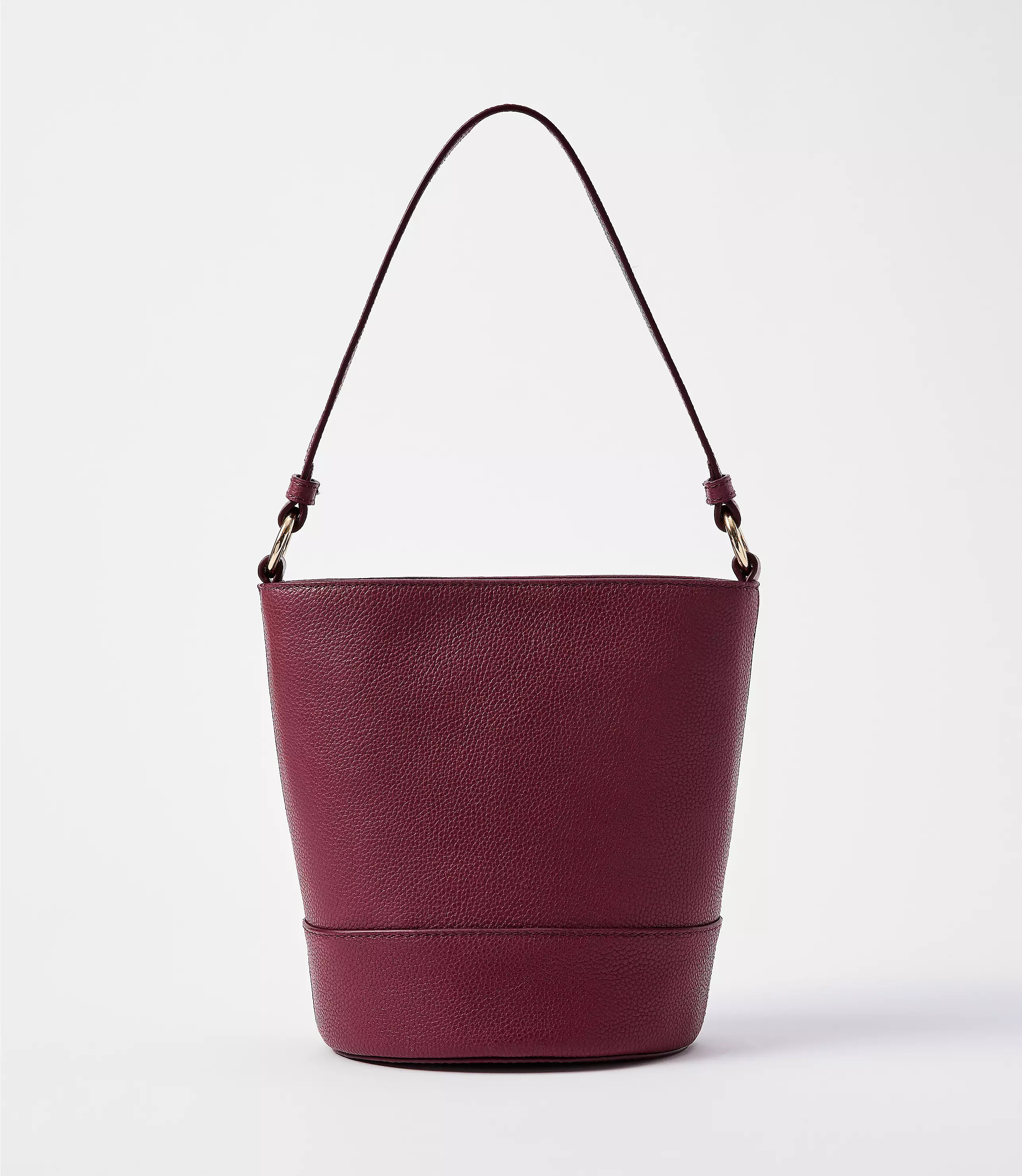 Pebbled Leather Bucket Bag | LOFT