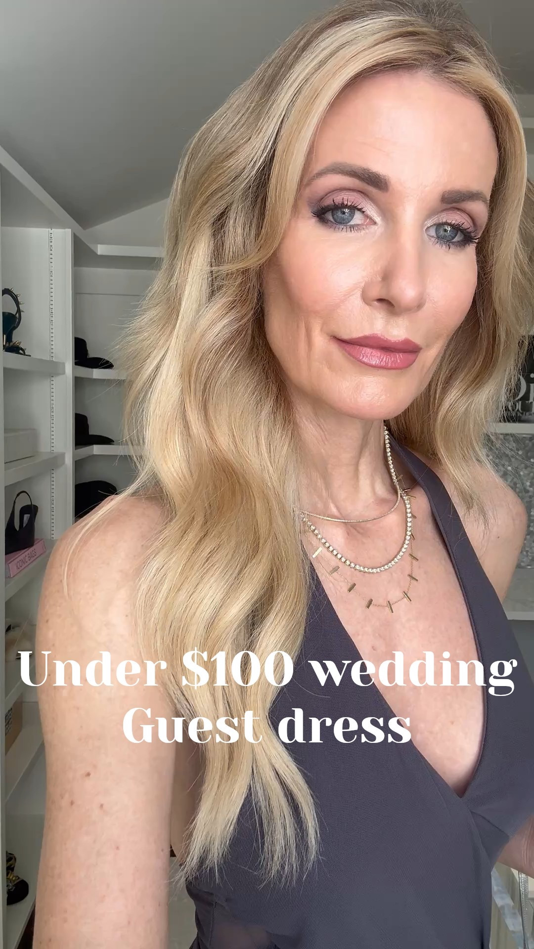 This under $100 charcoal gray wedding guest dress is the most flattering spring maxi with a chic V-neck and elegant sheer detail. It’s lined, hugs in all the right places, and works beautifully for weddings or date nights — I’m wearing an XS and it fits TTS. 

 #LTKSeasonal #LTKOver40 #LTKWedding