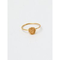 Golden Leo Ring Lion Sterling Silver Stackable Gold Plated Sovereign Statement Signet | Etsy (US)