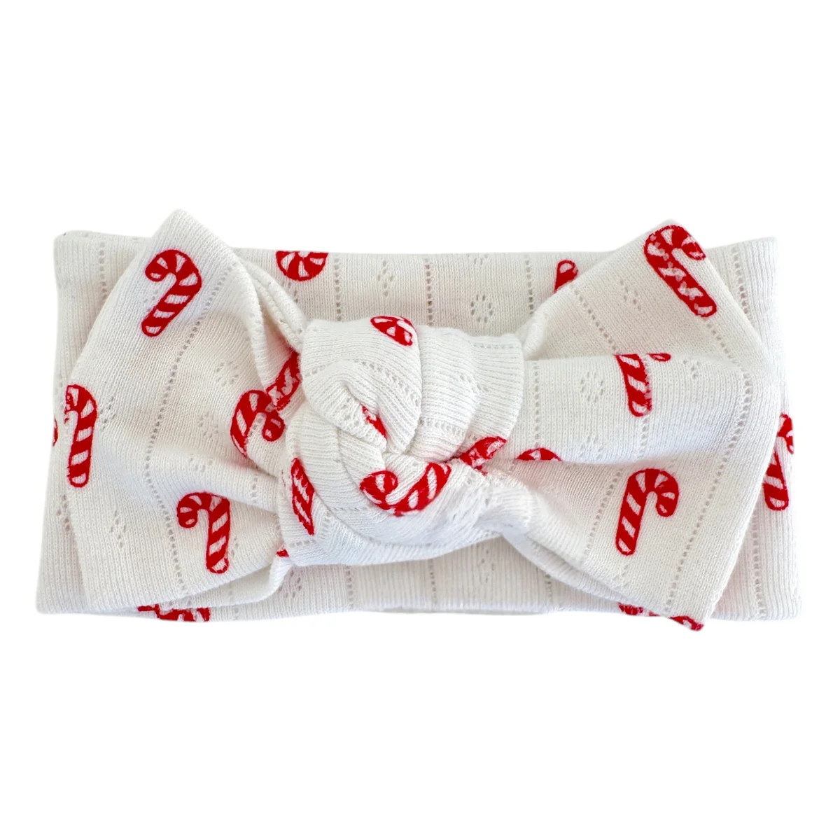 Candy Cane / Organic Pointelle Bow | SpearmintLOVE