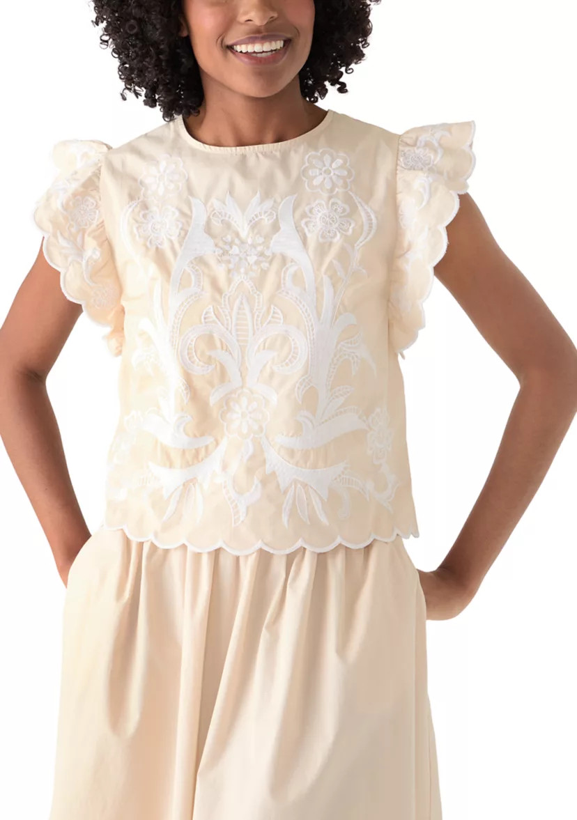 Women's Short Flutter Sleeve Top | Belk