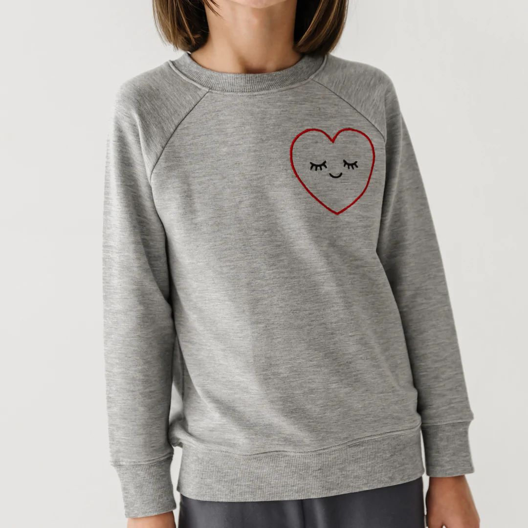 Happy Heart Crewneck Sweatshirt | Little Sleepies