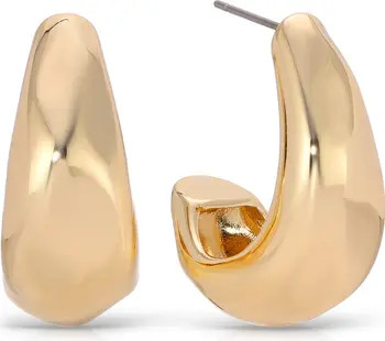 Ettika Hammered Crescent Hoop Earrings | Nordstrom | Nordstrom