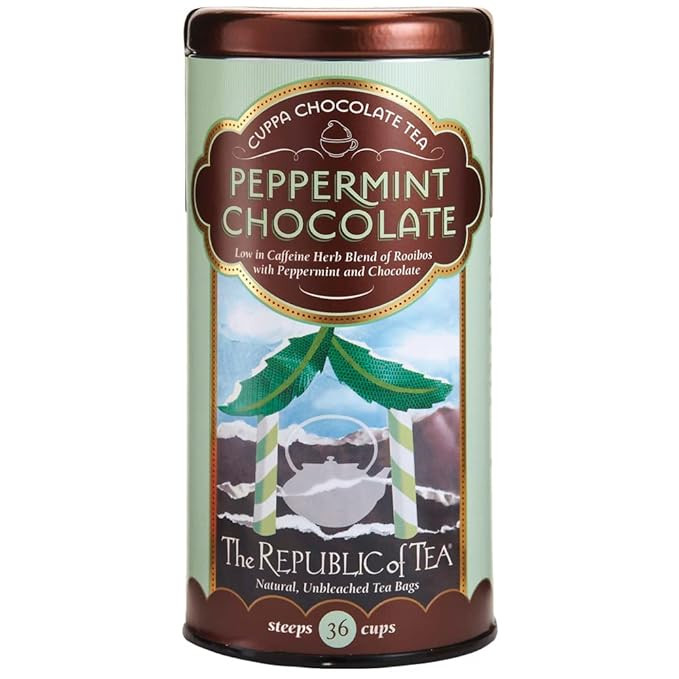 The Republic of Tea Peppermint Cuppa Chocolate Tea, 36 Tea Bags, Rooibos Tea Dessert Blend | Amazon (US)