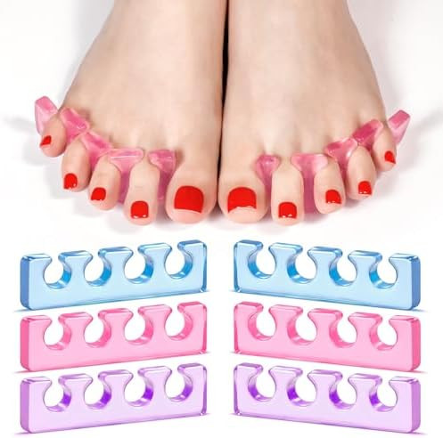 MelodySusie 6Pcs Toe Separators for Women Pedicure, Flexible Soft Silicone Toe Spacers Kit for Se... | Amazon (US)