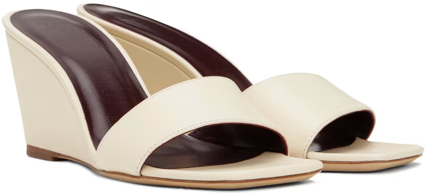 Staud - Off-White Billie Wedge HeeledSandals | SSENSE
