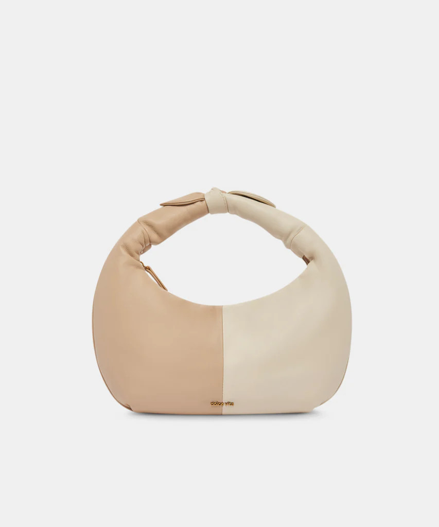 PATTI HANDBAG DUNE IVORY SOFT NAPPA LEATHER | DolceVita.com