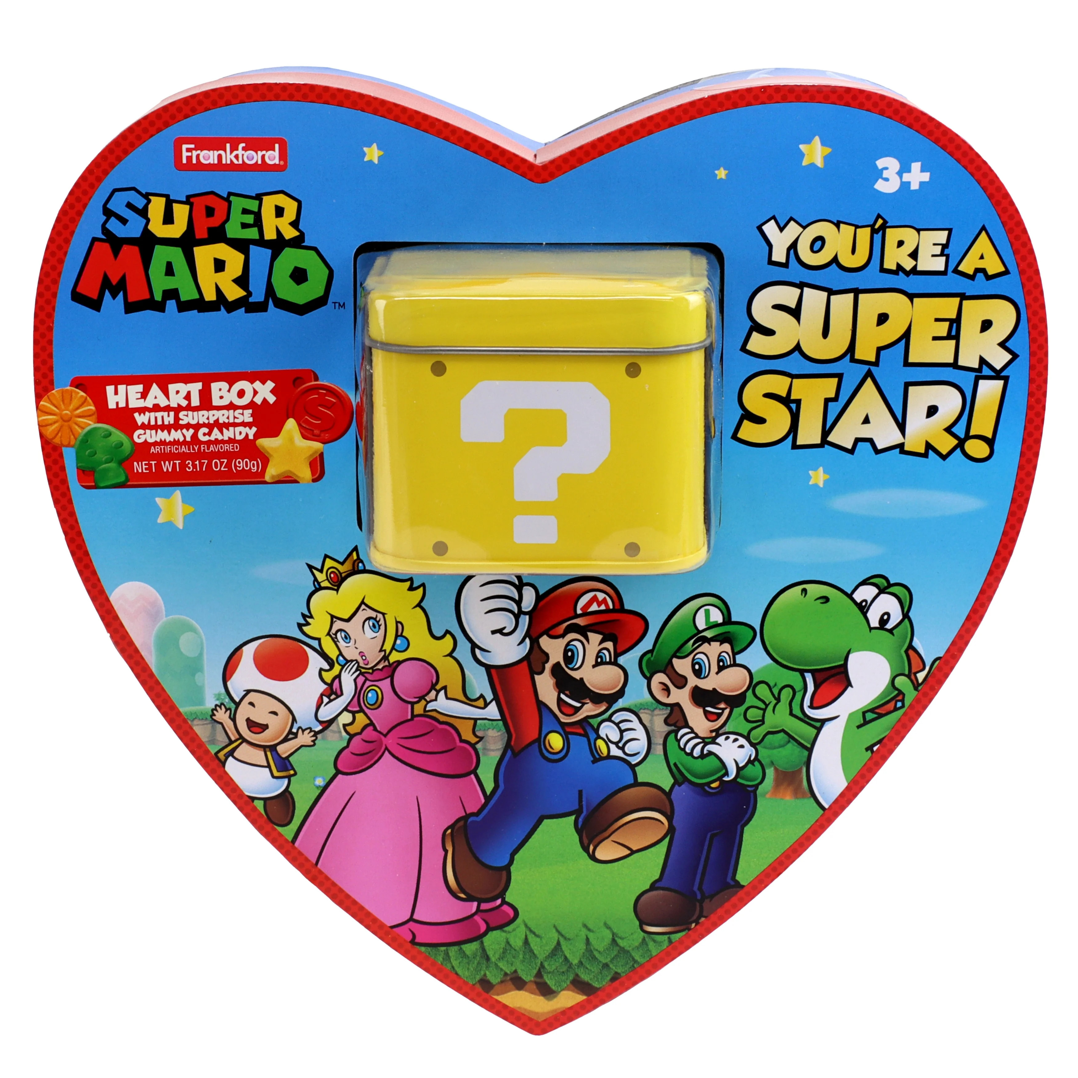 Frankford Nintendo Super Mario Valentine's Surprise Heart Box with Gummy Candy, 3.17oz | Walmart (US)