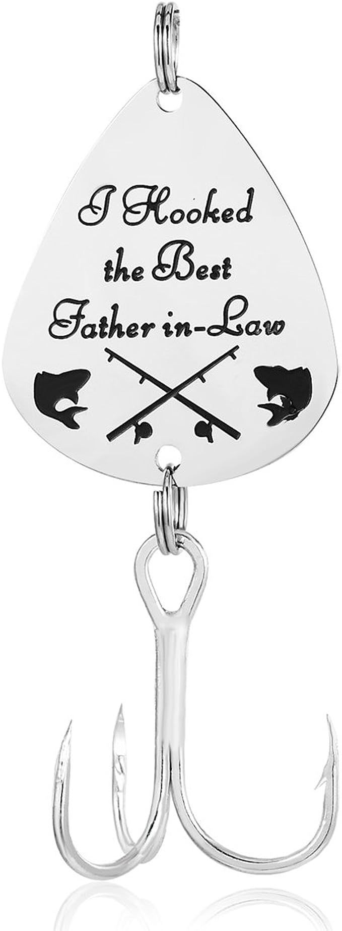 ELOI Father in Law Gift I Hooked the Best Father in-law Fishing Lure Wedding Christmas Fathers Da... | Amazon (US)