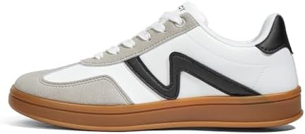 Women's Classic Retro Fashion Sneakers with Gum Sole Trendy Low Top Casual Shoes for Daily Wear, ... | Amazon (US)
