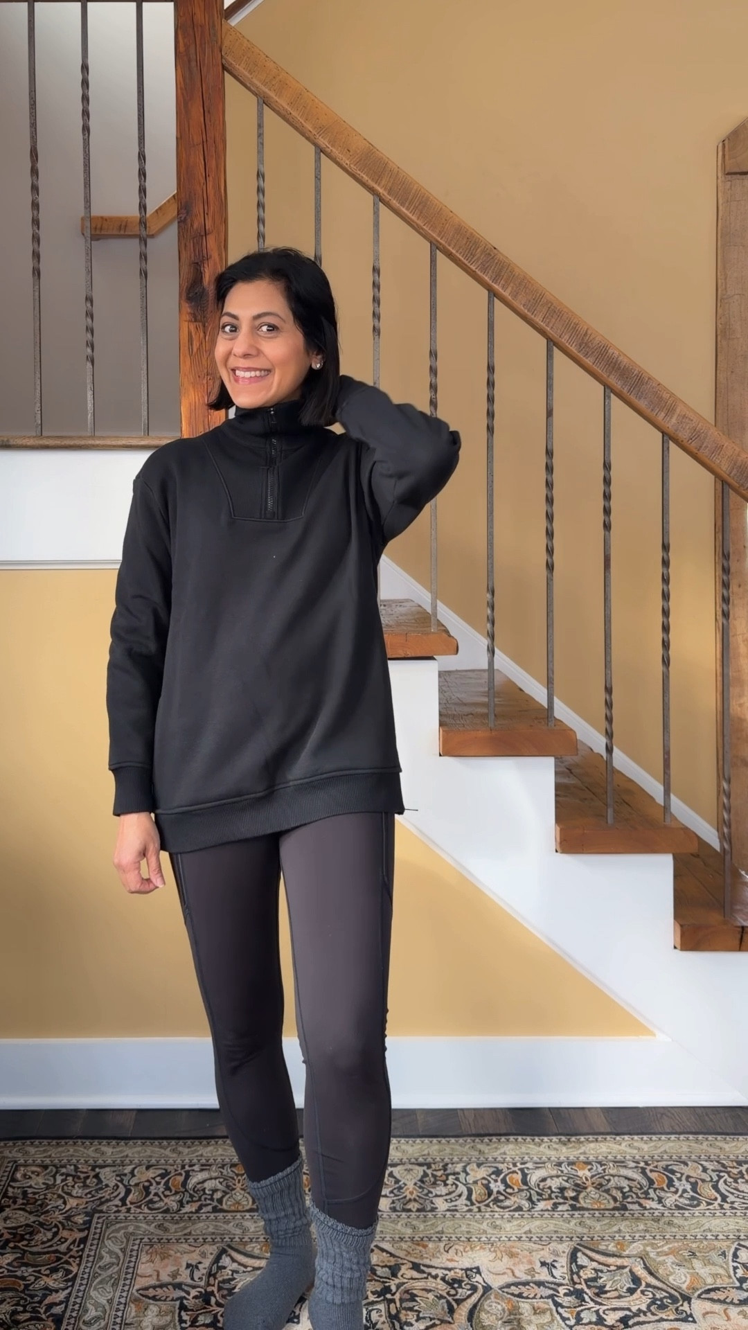 January calls for your coziest pieces, including this soft half-zip, fleece lined tights and slouchy socks.  These piece make a comfy travel outfit, a winter walk outfit or a snow day outfit.  

💙 Nipa 

#LTKSeasonal #LTKOver40 #LTKFindsUnder100