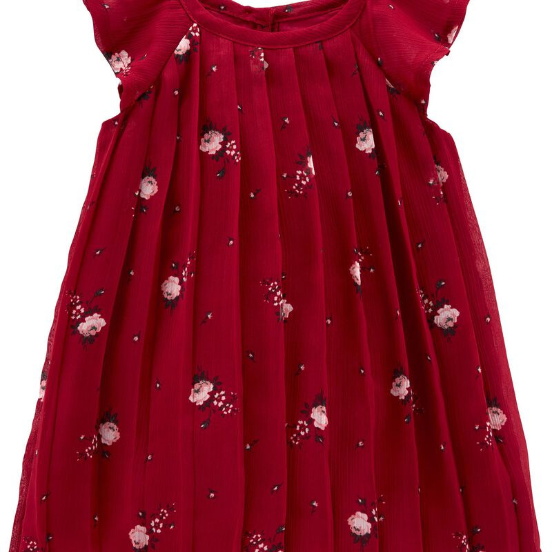 Baby Pleated Chiffon Floral Dress | Carter's