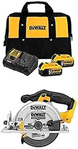 DEWALT DCB205-2CK 20V Max 5.0Ah Starter Kit with 2 Batteries with DCS391B 20-Volt MAX Li-Ion Circ... | Amazon (US)