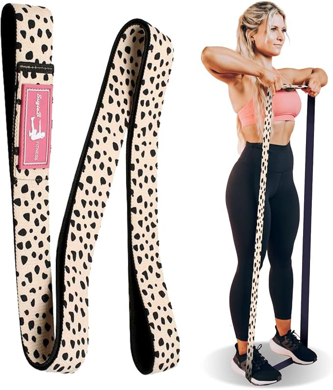 SuzieB Fitness Long Band for Women, Workout Legs, Shoulders, Arms and More - Light/Medium and Med... | Amazon (US)
