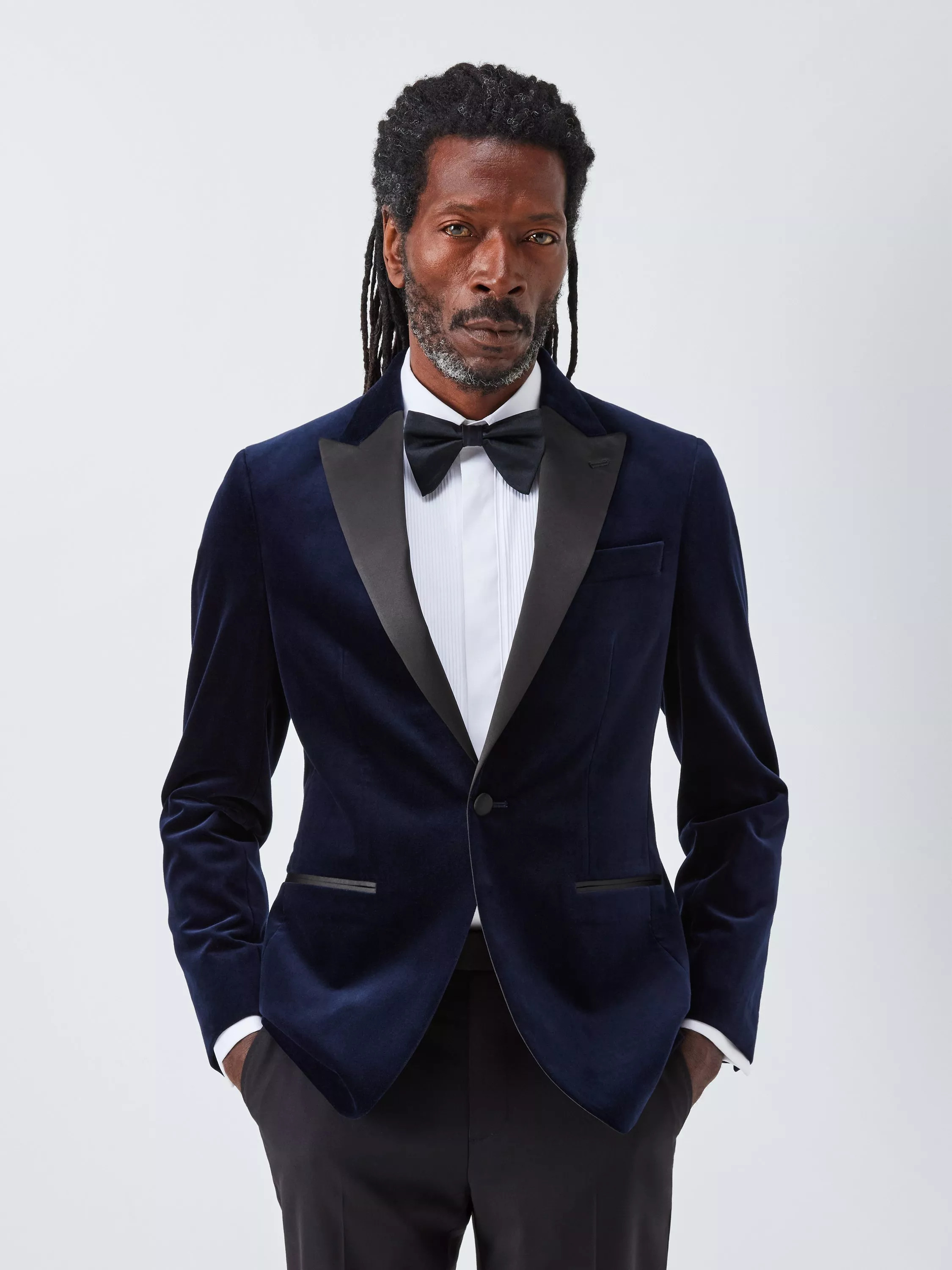 John Lewis Satin Peak Lapel Velvet Dinner Jacket | John Lewis (UK)