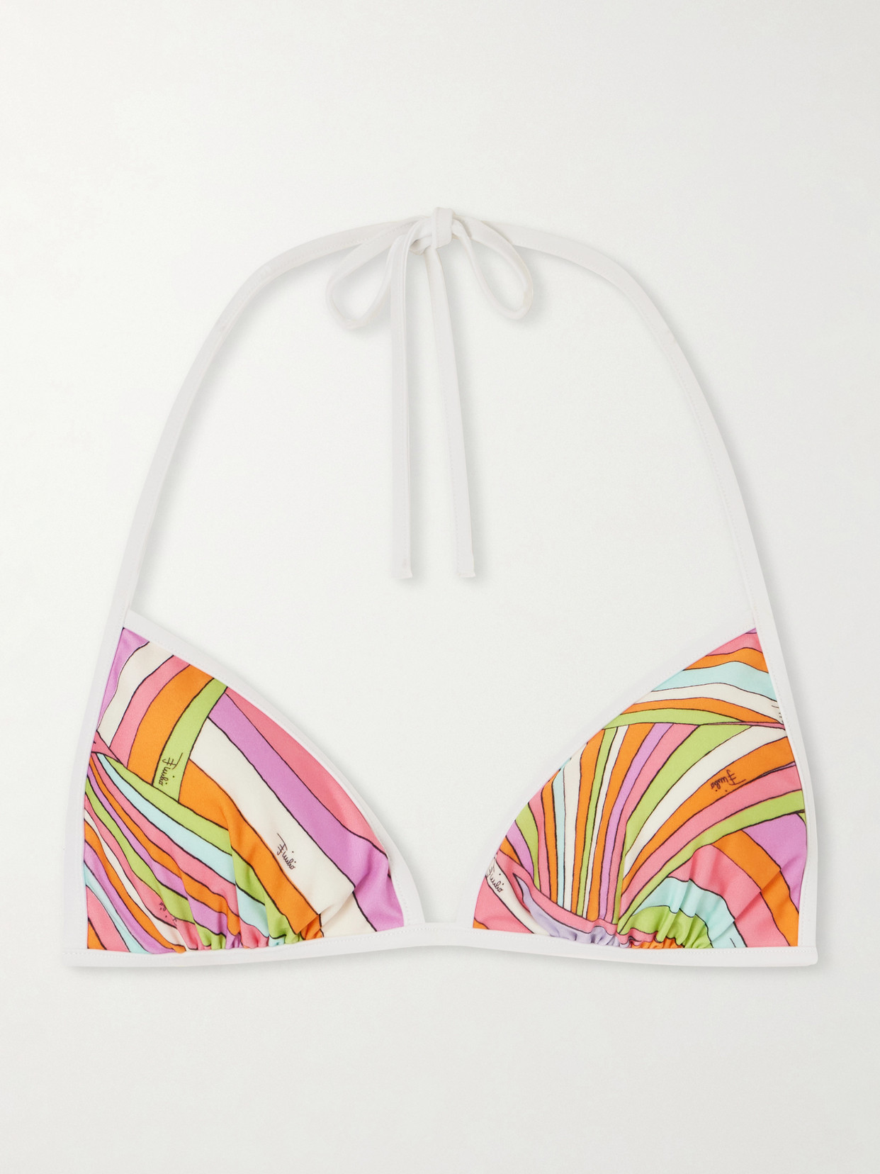 PUCCI - Printed Triangle Bikini Top - Pink | NET-A-PORTER (US)