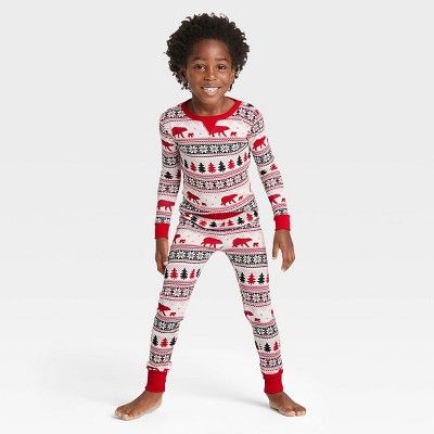 Toddler Holiday Fair Isle Print Matching Family Pajama Set - Wondershop™ White | Target