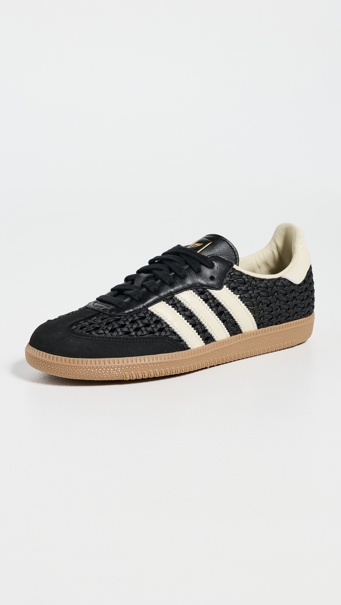 adidas Samba OG Woven Sneakers Black/Cream White/Gold Met 5 | Shopbop