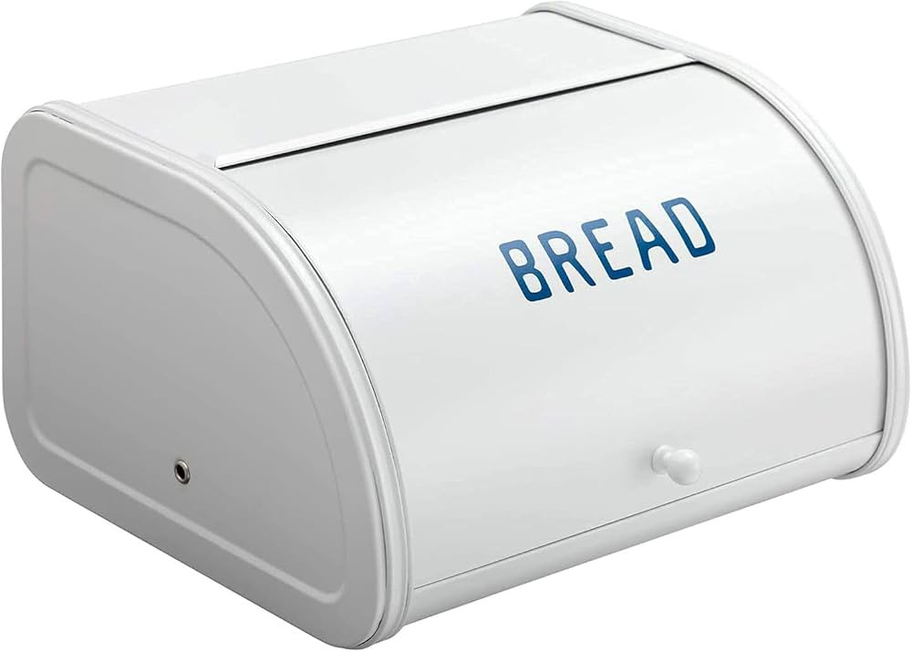 HollyHOME White Bread Box for Kitchen Countertop, Bagel Container with Easy-open Lid, Farmhouse B... | Amazon (US)