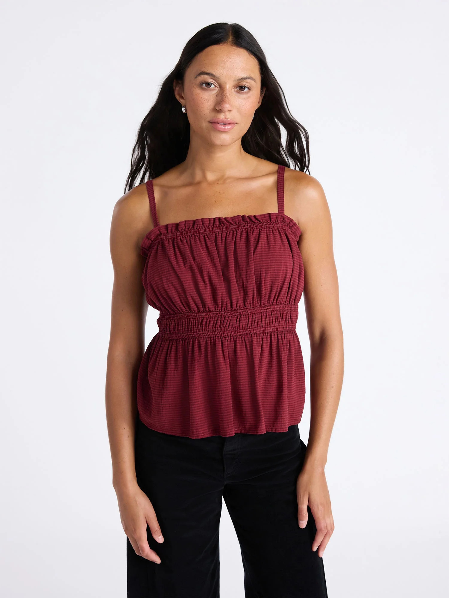 Time and Tru Women's Tonal Stripe Tank Top, Sizes XS-XXXL | Walmart (US)