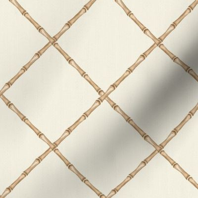 Brown Bamboo Trellis (Faux Grasscloth) | Spoonflower