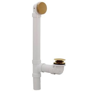 Westbrass 12 in. and 4 in. Bath Waste and Overflow with Tip-Toe Drain Plug and Illusionary Facepl... | The Home Depot