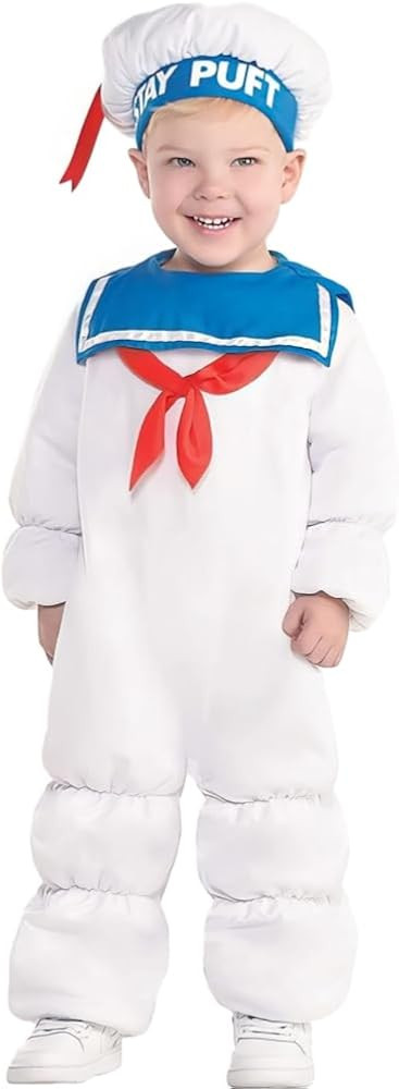 Party City Padded Stay Puft Marshmallow Man Halloween Costume for Babies, Ghostbusters with Acces... | Amazon (US)