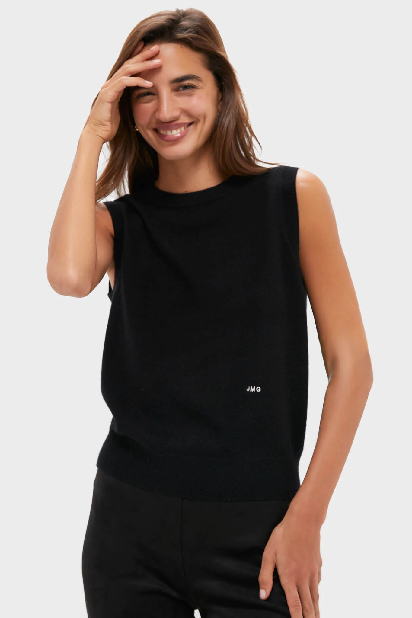 Black Cashmere Sleeveless Ava Shell | Tuckernuck (US)