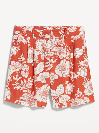 Extra High-Waisted Taylor Linen-Blend Trouser Shorts -- 5-inch inseam | Old Navy (US)