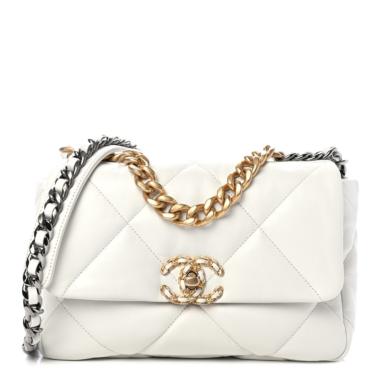 CHANEL

Lambskin Quilted Medium Chanel 19 Flap White | Fashionphile