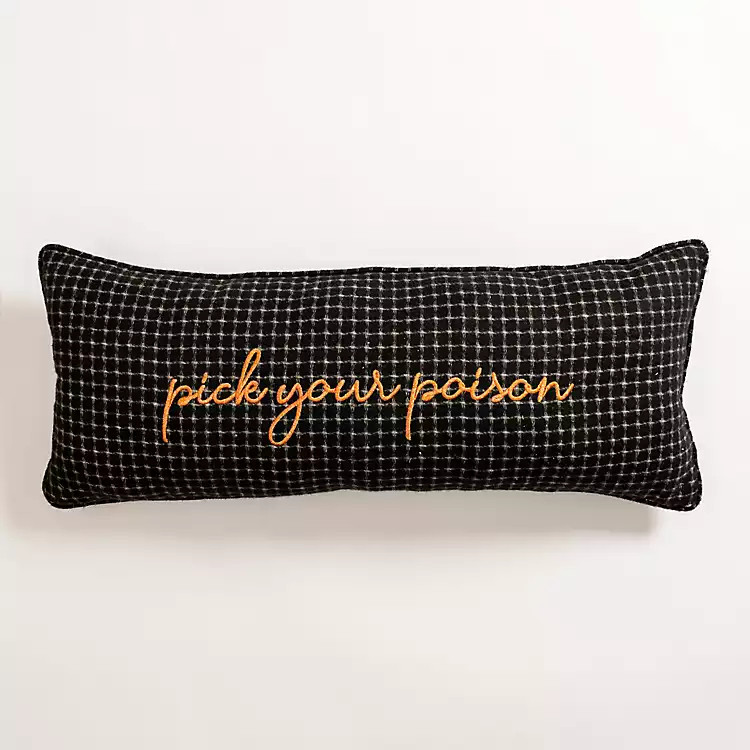Pick Your Poison Bench Pillow | Kirkland's Home