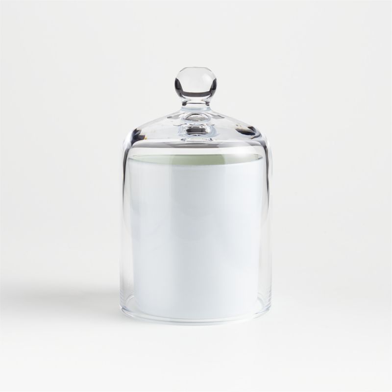 Glass Cloche Candle Holder with Knob + Reviews | Crate & Barrel | Crate & Barrel