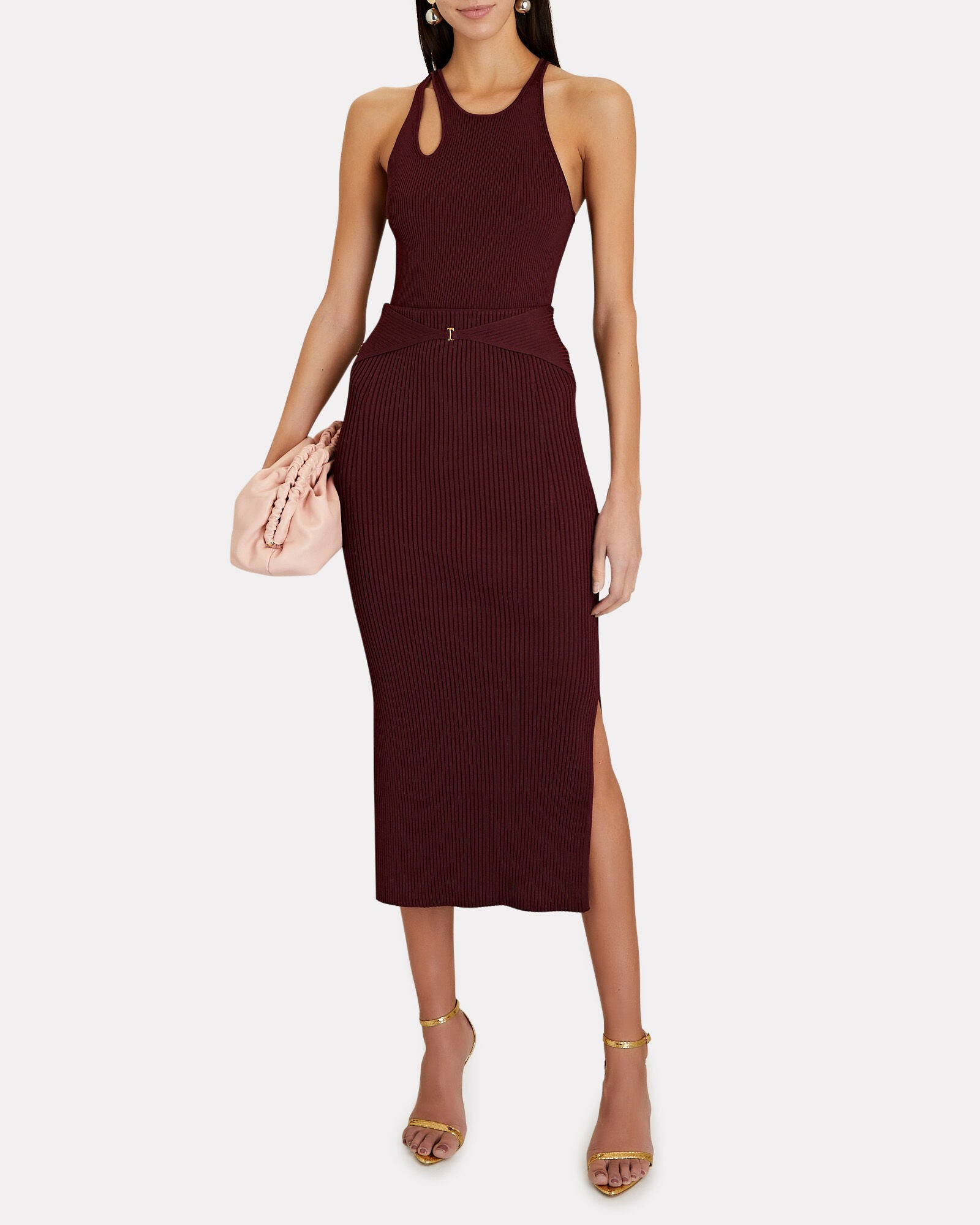 Sophia Rib Knit Midi Skirt | INTERMIX