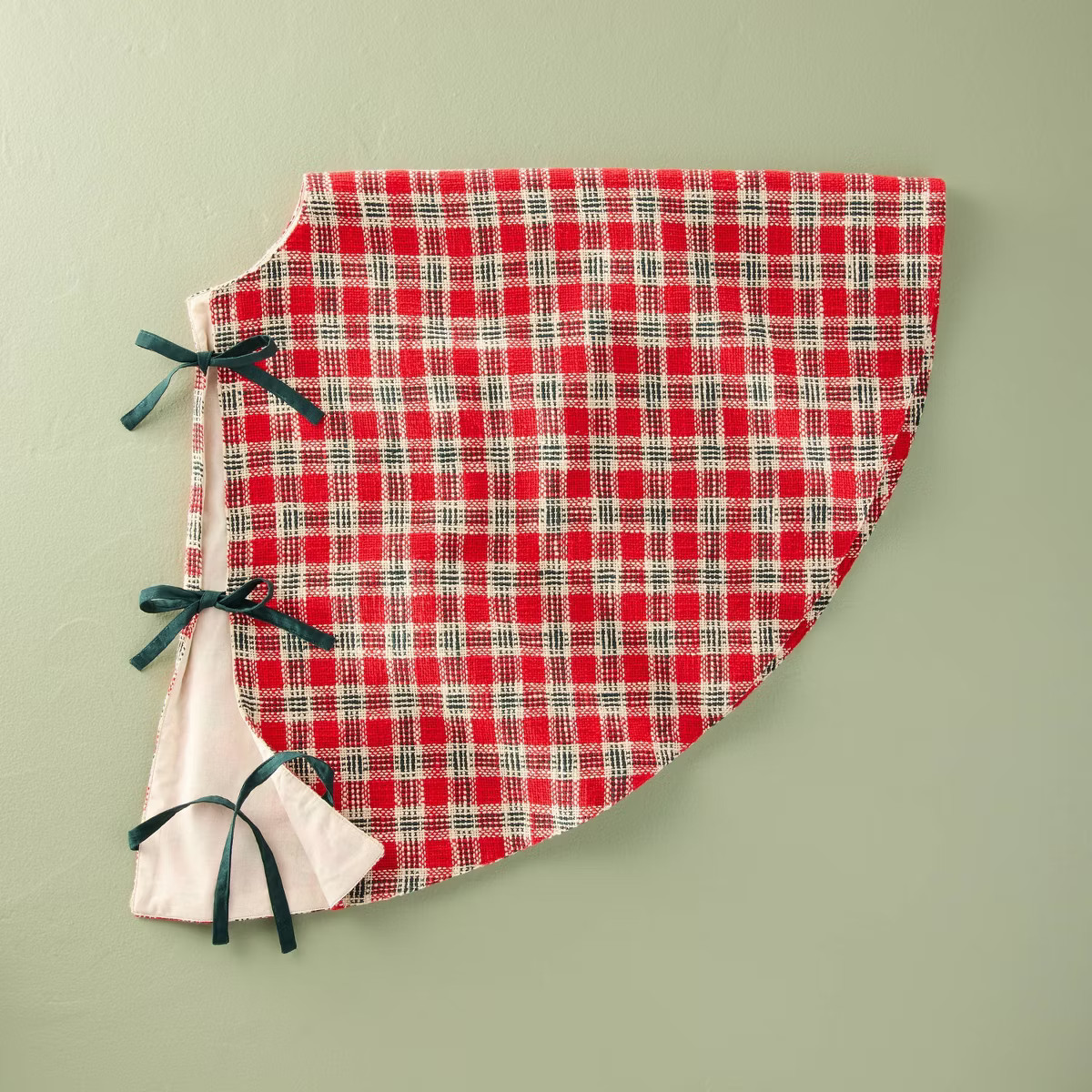 52" Plaid Chunky Woven Tree Skirt Vintage Red - Hearth & Hand™ with Magnolia | Target