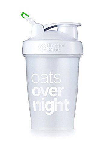 Oats Overnight BlenderBottle - Customized for Overnight Oats - NO WHISK BALL - Milk Fill Line - Clear/White/Green - 20-Ounce Loop Top | Amazon (US)