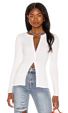 superdown Sasha Button Top in White from Revolve.com | Revolve Clothing (Global)