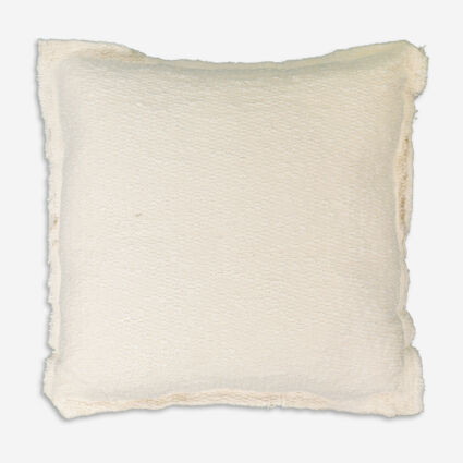 Cream Textured Cushion 55x55cm. | TK Maxx