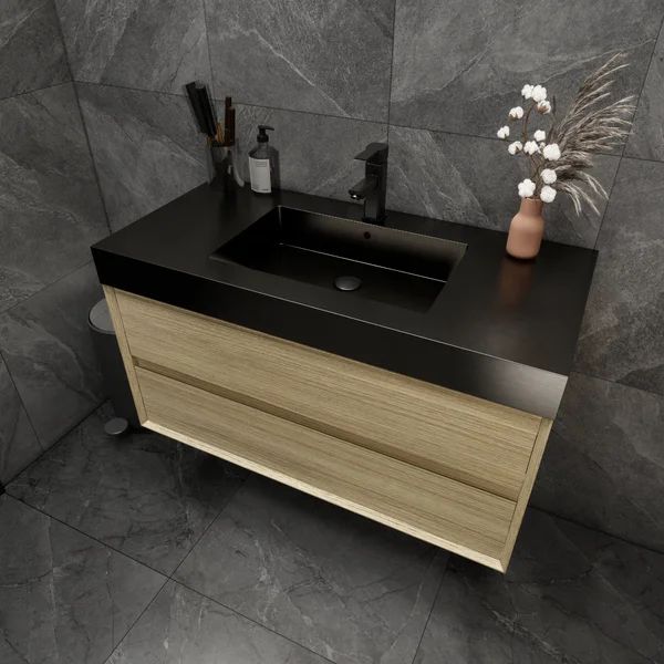 Golitz 42'' Wall-Mounted Single Bathroom Vanity Set | Wayfair North America