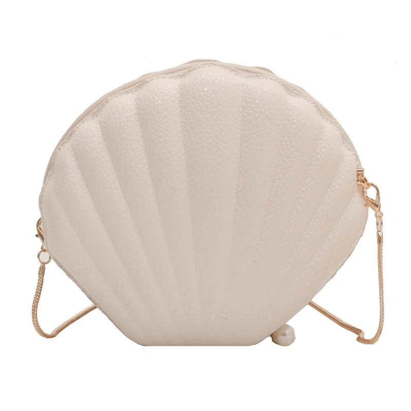 Baguery Cute Seashell Crossbody Purse - Small PVC Hard Shell Chain Shoulder Bag for Women & Littl... | Walmart (US)