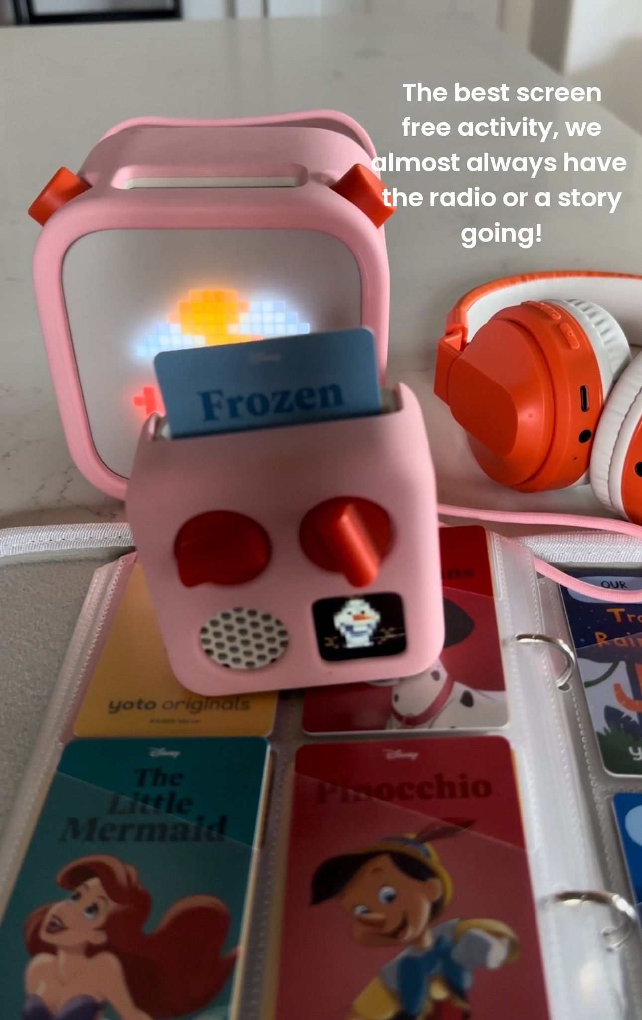 The kids love having music or their favorite stories playing nonstop. It’s perfect becuase they can take it with them to their rooms too (or in the car for road trips! 

#LTKFamily #LTKKids